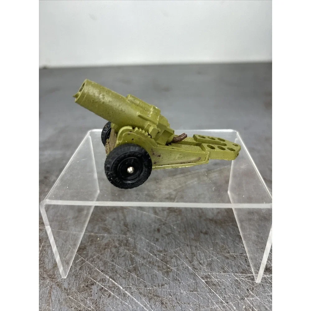Vintage Toy‎ Soldier IDEAL Rubber Army Field Cannon Gun Weapon Playset Accessory